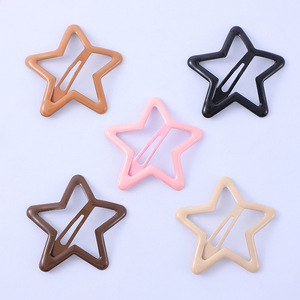 Barrette à cheveux étoile à cinq branches 12 cm en résine plastique, clip BB pour enfant, usage quotidien - Product Image 3