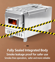 Grande poêle à bois en acier inoxydable pliable et portable pour sauna, idéale pour la maison, le camping et les barbecues – Vente en gros disponible