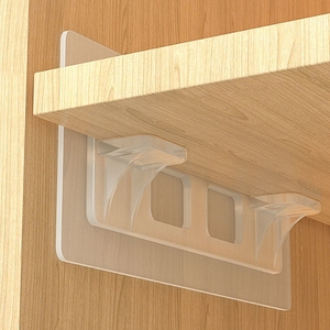 Support de panneau transparent en plastique pour armoire armoire support de charge sans clou adhésif support d'étagère support triangulaire 6cm 7cm - Product Image 6