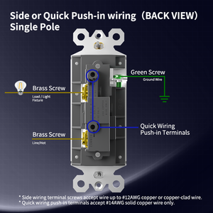 Panel plastik MVAVA US Amerika 15A 120V 1 Gang 1/2 cara sakelar De Luz Minimalista sakelar <span class=keywords><strong>Rocker</strong></span> dinding cahaya elektrik - Product Image 4
