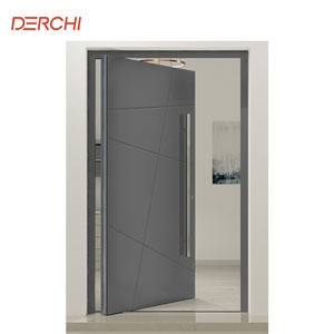 Nouvelle <span class=keywords><strong>porte</strong></span> <span class=keywords><strong>d</strong></span>'<span class=keywords><strong>entrée</strong></span> principale en aluminium personnalisée <span class=keywords><strong>de</strong></span> conception moderne utilisée pour une maison <span class=keywords><strong>de</strong></span> luxe européenne avec poignées verticales - Product Image 1