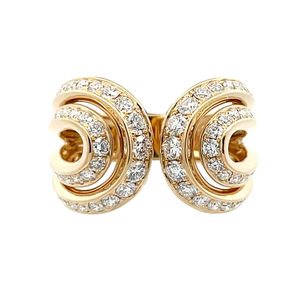 Anillo Apilable de Oro Puro de 18K Au750 FirstMadam con Diamante de Laboratorio, Anillo de Compromiso para Mujer - Product Image 1