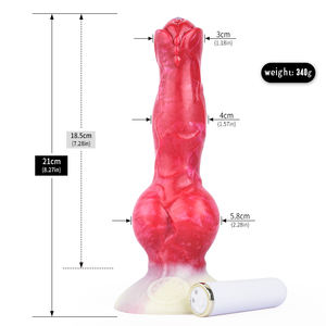 Drop pengiriman simpul anjing dildo untuk wanita Vagina masturbasi 10 frekuensi getaran <span class=keywords><strong>Penis</strong></span> Anal buatan Plug dewasa pijat - Product Image 6