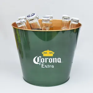 Parti corona bira içecek metal soğutucu yalıtımlı içecek retro buz kovası