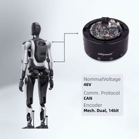 Actionneur de joint de robot à moteur à aimant permanent sans cadre 64 tr/min pour exosquelette collaboratif et robot humanoïde de service |   ZBDynamiX