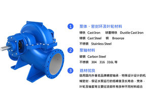 SUOU Large Flow Open Pump S 125-230 EG Type Double Suction Pump Water <b>Conservancy</b> City Flood Control Circulation Pump - Product Image 2