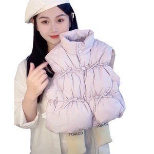 Tongxingyuan Girls Cotton Vest Pink Thickening Solid Color Warm Winter Outerwear For Baby Girl - Product Image 5