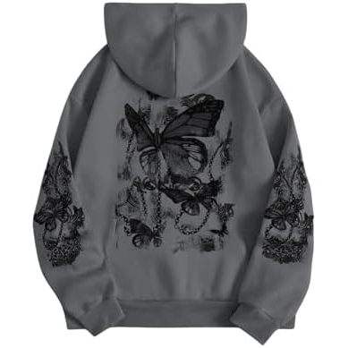 กราฟิกผีเสื้อสีเทา