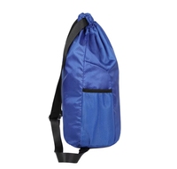 Sac à cordon pliable en polyester personnalisé, imperméable, pour le sport, la gym, les activités de plein air et les loisirs
