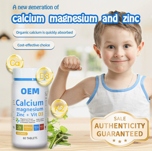 Comprimés OEM Calcium Magnésium Zinc Vitamine D3 avec capsules de Vitamine D3 pour la santé osseuse, la maintenance immunitaire et le soutien osseux – Supplément - Product Image 4