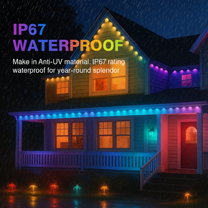 Luces Navideñas <span class=keywords><strong>RGBIC</strong></span> para Decoración Exterior, Control por Aplicación, Luces Navideñas de Alto Brillo - Product Image 6