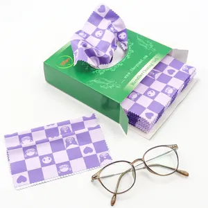 Herbruikbare Brillen Verzorging Ruitenwisser Bril Microfiber Sieraden Microfiber Poetsdoeken Custom Print