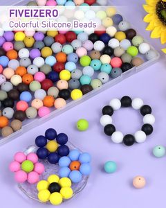 Perles en silicone 30 couleurs 9-15mm <span class=keywords><strong>pour</strong></span> fabrication de porte-clés, en vrac, <span class=keywords><strong>pour</strong></span> loisirs créatifs, emballage en boîte plastique, fabriqué en Chine - Product Image 4