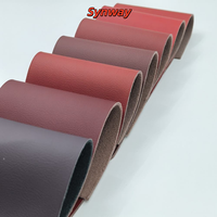 Cuir TPU texturé Napa de 1,2 mm, beige uni, tricoté, imperméable, anti-moisissure, doux et confortable pour sièges de voiture, canapés et meubles