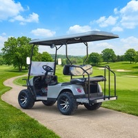 Voiturette de golf électrique tout-terrain haute puissance 3-4 places avec sièges réglables, batterie au lithium 48V/60V/72V, frein à disque avant/frein à tambour arrière