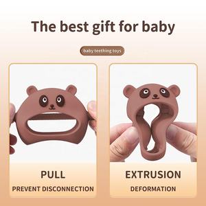 Silicone bébé poignet anneau de dentition Panda forme Anti-chute dentition jouet à mâcher portable mitaine apaisant sucette <span class=keywords><strong>pour</strong></span> bébé sucer besoins - Product Image 6