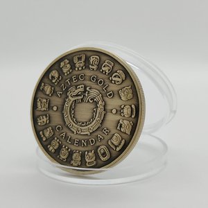 Medalla de moneda conmemorativa de bronce <span class=keywords><strong>antiguo</strong></span> azteca mexicana Maya larga galvanizada 3D SM 2017 - Product Image 3