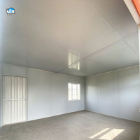Maison préfabriquée moderne à installation rapide et faible coût avec structure en acier et verre, maison conteneur modulaire démontable