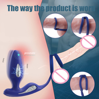 Frauen Männer 2 in 1 9 Modi Vibration Elektro schock für G-Punkt Klitoris Anal Stimulation Anal Butt Plug Cockring Adult Sexspielzeug