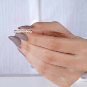 Sparkling Diamond Style Band <b>Ring</b> for Women Elegant Stone <b>Finger</b> <b>Ring</b> Perfect for Wedding Party Daily Wear Gift - Product Image 6