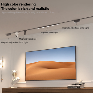 Rail encastré au design moderne 48V pour système d'éclairage sur rail magnétique à film souple pour plafond à étirement par tension LED - Product Image 4