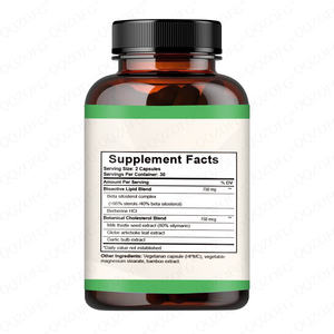 CC OEM TK Vente chaude Capsules pour la santé du cholestérol Gestion du cholestérol Chardon-Marie Ail Globe Artichaut 60 capsules - Product Image 2