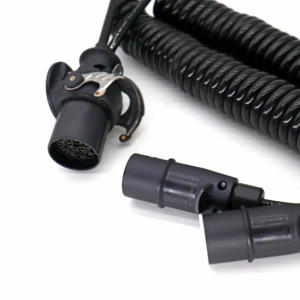 Bobine électrique 24V 15 broches à 2X7 broches Twin Trailer N S Type Suzi Bobine Câble 3.5m 4m ISO 1185 3751 Suzie EBS ABS Spiral Cable - Product Image 4