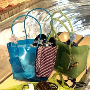Transparent Jelly Tote Bag Detail Factory Direct Women Fashion Large Capacity Shoulder <strong>Handbag</strong> for <strong>Summer</strong> - Product Image 1