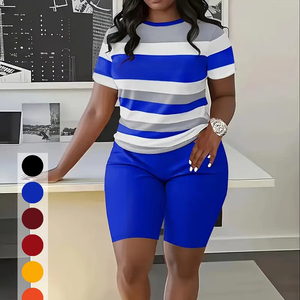 <span class=keywords><strong>Abbigliamento</strong></span> da <span class=keywords><strong>donna</strong></span> all'<span class=keywords><strong>ingrosso</strong></span> stampato a manica corta pantaloncini Casual <span class=keywords><strong>abbigliamento</strong></span> sportivo Set per la vita quotidiana - Product Image 4