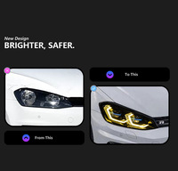 Phare avant de voiture pour Volkswagen Golf MK7 2013-2017, style G22, lentille LED bicolore, pièces de mise à niveau DRL