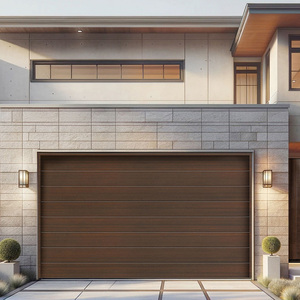<span class=keywords><strong>Porte</strong></span> de <span class=keywords><strong>garage</strong></span> <span class=keywords><strong>motorisée</strong></span> Alucasa à ouverture vers le haut avec finition <span class=keywords><strong>bois</strong></span> classique et panneaux renforcés en acier pour des performances durables - Product Image 4