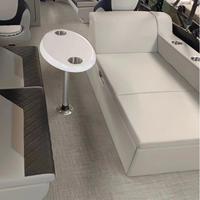 Bateau ponton en aluminium Allhouse 25FT avec moteur hors-bord pour la pêche et la navigation à la dérive, capacité de 12 à 15 personnes, modèle PB-25FT, fabriqué en Chine