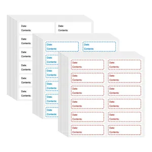 Etichetta del contenitore del frigorifero adesiva rimovibile personalizzata etichetta del contenuto della data di conservazione degli alimenti del congelatore impermeabile rotolo