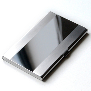 Premium Ultra thin Stainless Steel Business Card Holder - Silver <b>Metal</b> Pocket Case for Men and Women Simple Design <b>Wallet</b> - Product Image 4