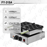 Machine à gaufres commerciale en forme de noix 1550W, 10 cavités, antiadhésive, électrique, avec minuterie