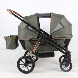 Poussette pliable pour jumeaux de 3 ans, avec cadre en acier inoxydable personnalisé, haute position - Product Image 6