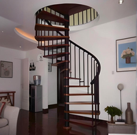 Escalier en colimaçon commercial en acier inoxydable, installation facile pour petits espaces et escalades