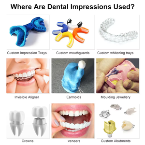 Kit de moldeo <span class=keywords><strong>dental</strong></span> personalizado <span class=keywords><strong>con</strong></span> base de masilla VPS de grado alimenticio y jeringa ligera para impresiones dentales - Product Image 4