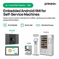 Écran tactile Android intégré de 10 pouces pour casiers intelligents, armoires, Ethernet PoE en option, NFC, barre lumineuse RGB, OEM ODM