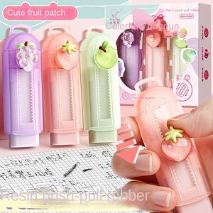 カバベア 新型 プッシュプル式 消しゴムセット 小学生向け 超かわいい 落ちないゴム クズが出ない 文字練習用 - Product Image 1