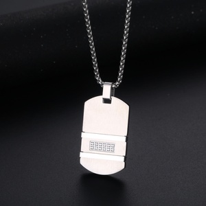 Tarnish Free Fashion <b>Men</b> Gold <b>Silver</b> 2 Tone Jewelry Stainless Steel Diamond <b>Necklace</b> - Product Image 4