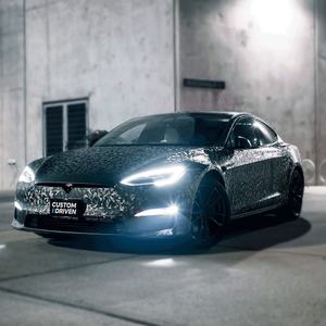 Vinilo Adhesivo para Carrocería de Automóvil, Diseño 3D de Fibra de Carbono, Camuflaje, Negro Fantasma, Película de Vinilo para Envolver Automóviles, TPU PPF - Product Image 4