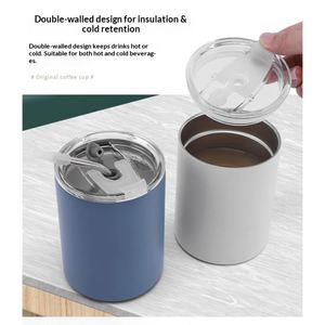 304 Stainless Steel <b>Double</b> <b>Wall</b> Insulated Cup Foreign Trade Cross-border Portable Coffee Cup for Women High Appearance Straw Cup - Product Image 5
