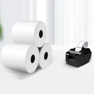 Rollo de recibos de papel al por mayor de fábrica, rollo de factura térmica, rollo de papel térmico, rollo de factura POS para máquina de cajero automático pos