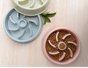 Dog Slow Feeder Plastic <span class=keywords><strong>Pet</strong></span> <span class=keywords><strong>Bowl</strong></span> com Anti-Slip Bottom para Cães e Gatos Forma Arredondada - Product Image 3