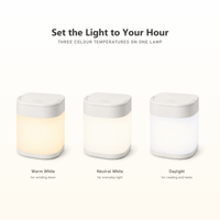 Lampe de nuit LED rechargeable, lampe de campagne, lampe d'extérieur, éclairage à 3 couleurs, lampe à batterie à intensité variable, lampe de bureau, lampe de nuit carrée