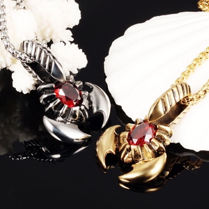 Collier pour homme punk, <span class=keywords><strong>pendentif</strong></span> animal <span class=keywords><strong>scorpion</strong></span> juif en or - Product Image 4