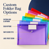 Pochettes à Bouton-Pression Blanches Translucides Durables pour Documents A4, Idéales pour Bureau, Étudiants et Écoles