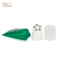 Tube d'emballage vide pour lotion corporelle en canne à sucre vert, 100 ml et 200 ml, avec 5 billes roulantes en métal inoxydable