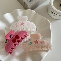 Dianshang Lot de pinces à cheveux papillon françaises vintage simples en acrylique avec strass pour enfants, accessoires de Noël